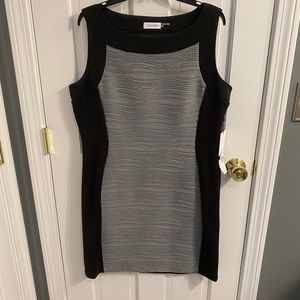 NWT gray and black Calvin Klein dress